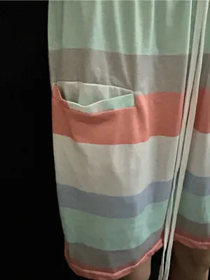 TFY Collection Striped Pastel Spaghetti Strap Dress LG NWT thumbnail 6