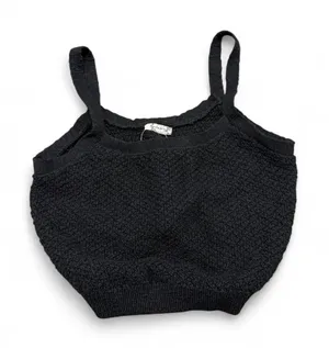 NWT free people black knitted top thumbnail 1