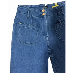 Maeve Anthropologie Junie Wide Leg High Rise Sailor Utility Trouser Jean Size 30 thumbnail 9