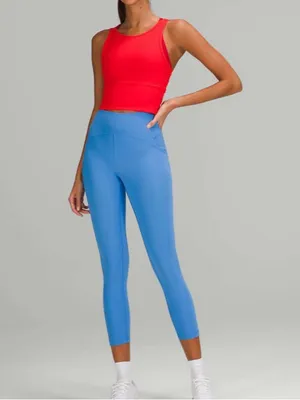 Lululemon Power Pivot Ribbed Tank Crop Top Love Red thumbnail 7
