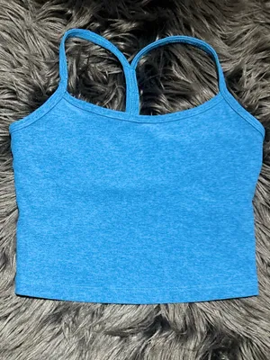Spacedye Slim Racerback Cropped Tank Racerback Crop Tank Sport Bra Size XS thumbnail 3