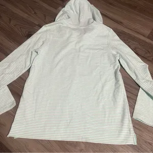 Vineyard Vines Mint Blue and White Striped Hoodie; Small thumbnail 6