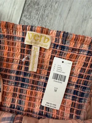NWT Verb by Pallavi Singhee Anthropologie Cotton Ruffle Plaid Gingham Top medium thumbnail 9