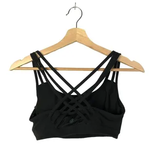 Athleta Fully‎ Focused Black Strappy Sports Bra XS thumbnail 4