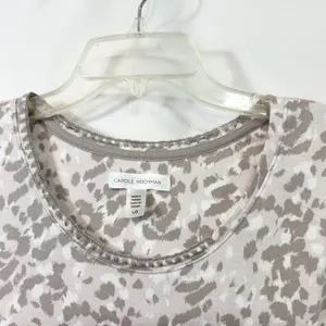 Carole Hochman‎ Large Pajama Set Cotton Gray Animal Print Lounge Luxury 759 thumbnail 13