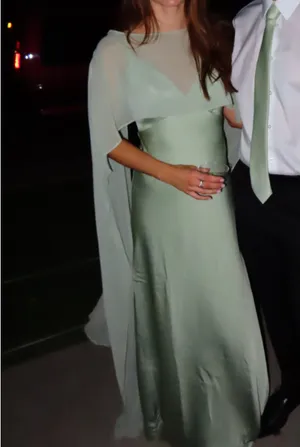 Azazie Dusty Sage Dress thumbnail 5