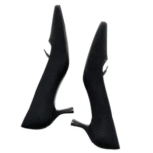 Stuart Weitzman Vintage 90's/Y2K Black Silk Evening Pumps Size 7 AA Kitten Heel Shoes thumbnail 5