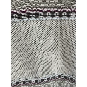 Womens vintage-hand-embroidered beige sweater floral &‎ geometric M flaws thumbnail 6