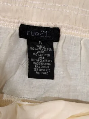 Rue21 Cream Ruffled Lace Skater Skirt thumbnail 3