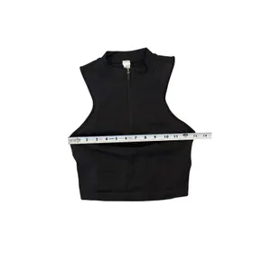 Lululemon Seamless Half Zip Training Tank Black Cropped Mock Neck Size 4 NEW thumbnail 5