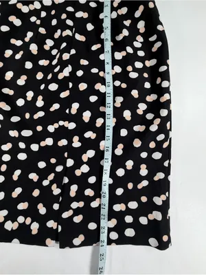 Philosophy Polka Dot Pencil Midi Skirt Black Blush Career Stretch Size 2 thumbnail 4