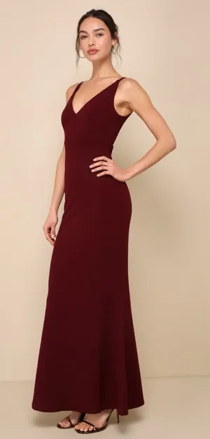 Lulus Melora Plum Purple Sleeveless Maxi Dress Size XXS Burgundy thumbnail 1
