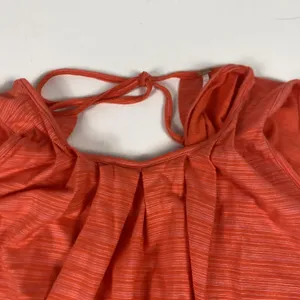 Free People Tank Top Womens Small‎ Orange Striped High Low Flowy Halter Boho thumbnail 2