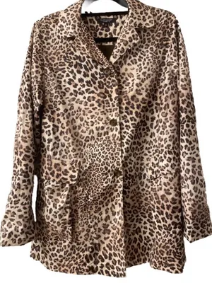 Karen Kane Leopard Print Raincoat thumbnail 1