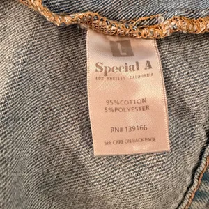 Special A Oversized Classic Denim Trucker Jacket Light Wash Blue thumbnail 4