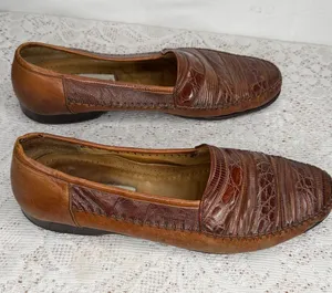Mazlan brown leather slip on penny loafers super cute and. Pmgu size 9.5 thumbnail 1