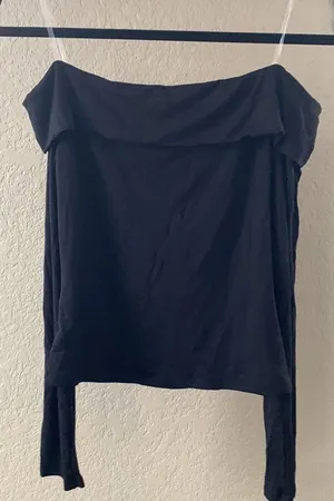 Boutique Wasabi+Mint black off the shoulder top thumbnail 2
