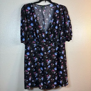Wild Fable Floral Black Dress XL thumbnail 3