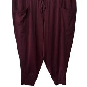 NEW Fabletics Maj Pocket Pant‎ Burgundy Moisture Wicking Athletic Outdoors 1X thumbnail 4