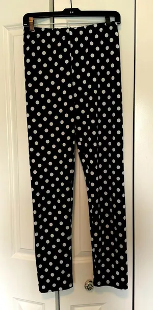 Women's polka dot leggings White Size 8 thumbnail 1