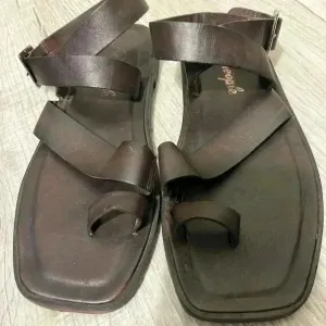 Free People Romeo Leather Wrap Sandals Mocha Brown‎ $98 Fairy Peasant Hippie thumbnail 2