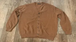 Brandy Melville Rust Brown Button-Front Cardigan thumbnail 1