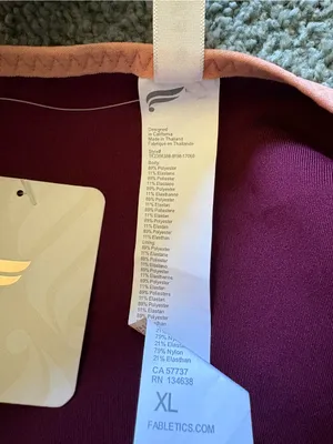 Fabletics Barrier Scuba Tank Top Womens Size XL NWT Maroon/Burgundy Athletic thumbnail 4