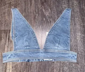 LNDN Denim Bra Top Blue Size M thumbnail 1