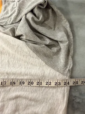 NWOT We The Free Size S Oversized Raglan Long Sleeve Slub Knit Top Gray Cream thumbnail 6