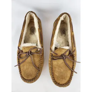 UGG Dakota Slippers Women's 10 House Shoes Tan 5612 Moccasin Loafers Sherpa Wool thumbnail 5