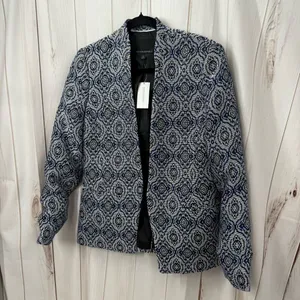 Banana Republic Women’s 6 Black Blue Blazer Jacket New thumbnail 1