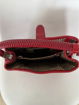 Brighton red leather handbag thumbnail 7