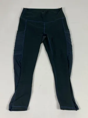 Fabletics Powerhold Leggings Womens Small Black Navy‎ High Rise Pocket thumbnail 1