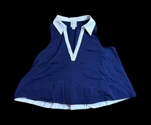 Maeve Navy and White Sleeveless Tank Top wt3 thumbnail 1