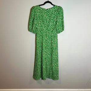 NWT WAYF green floral daisy midi dress thumbnail 6