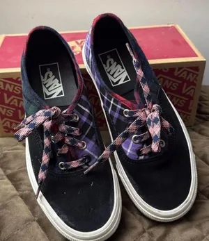 Vans Authentic 44 DX Anaheim Factory Plaid Black Purple Blue Men's 5.5 Womens 7 thumbnail 1