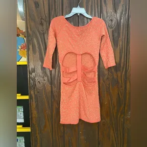 Arden B Metallic Knit Cutout Back Bodycon Mini Dress Size L thumbnail 5