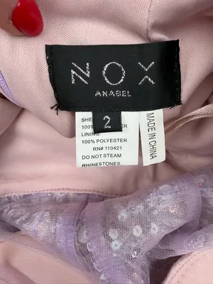 Nox Anabel Embellished Sequin Cocktail Dress in Lilac thumbnail 3