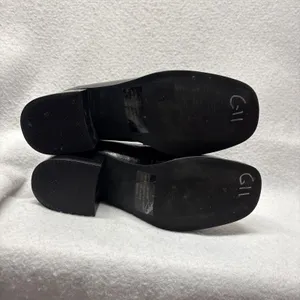 Abercrombie & Fitch Black Block Heeled Loafer Faux Leather Women’s Size 7 Y2K thumbnail 4