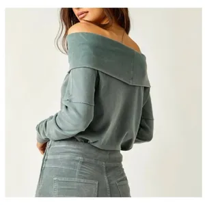 Free People We The Free Not The Same Tee Medium NWT Long Sleeve Off Shoulder thumbnail 8