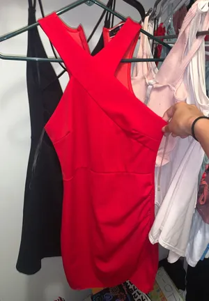 boutique red dress thumbnail 1