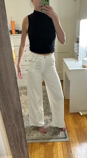 Madewell Superwide-Leg Jeans White thumbnail 1