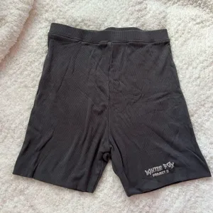 white fox biker shorts thumbnail 1