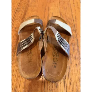 Naot Shoes Sandals Womens Size 7 EU 38 Multicolor Leather Wedge Slide Comfort thumbnail 3