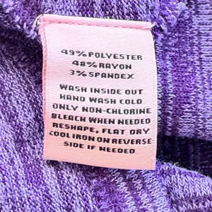Juicy Couture Sweater Sz L Purple Dye Cutout‎ Lightweight Long Sleeve Top thumbnail 4