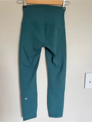 Lululemon Wunder Train High-Rise Crop 23” Green Jasper Turquoise Legging Size 2 thumbnail 6