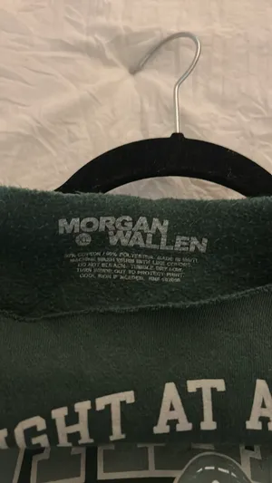 Cropped morgan wallen sweatshirt Green Size XL thumbnail 3