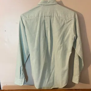 Lands' End women’s Mint Striped Button Down Shirt thumbnail 3