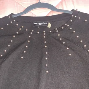 Karl lagerfeld black pearl top thumbnail 2