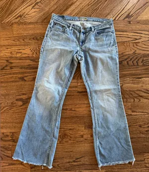 Vintage Y2K American Eagle AE Low Rise Skinny Flare Jeans Women’s 10 Light Wash thumbnail 1